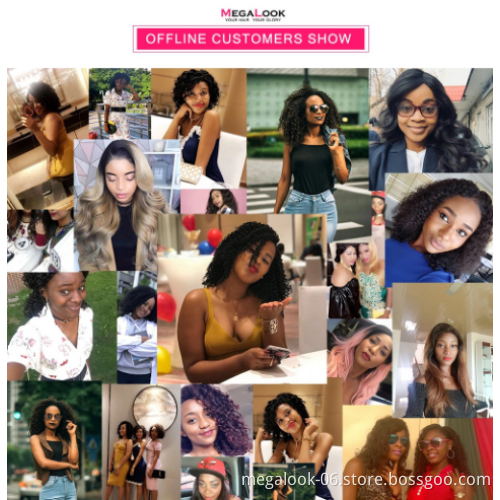 Megalook Short Human Hair Wig 100% Virgin  Human Hair Wigs For Black Women